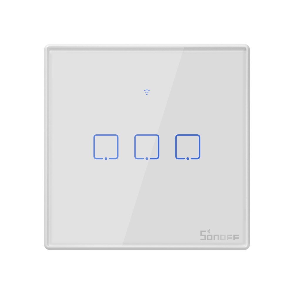 Sonoff T3 3 gang wifi smart switch in white