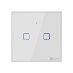 Sonoff T2 2 gang Wifi Smart Switchi in white