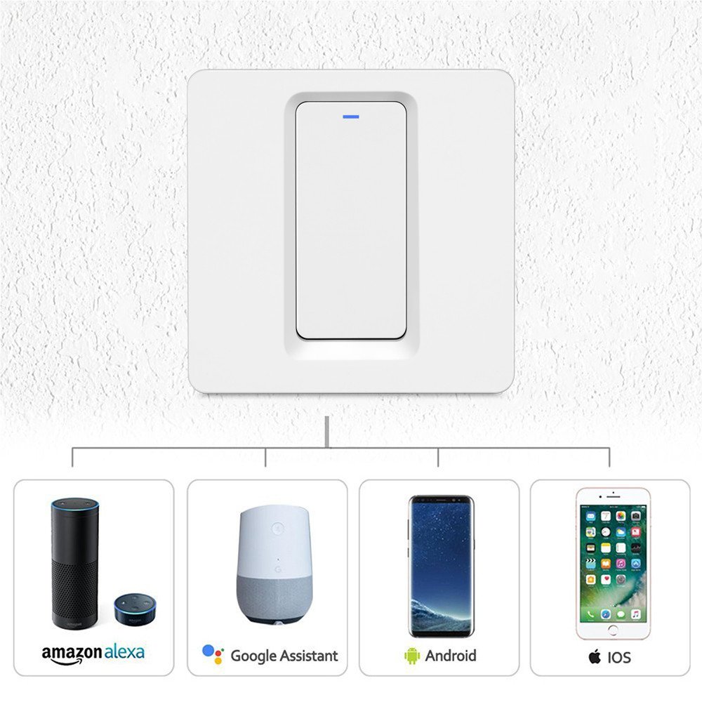 Smart Switch 1 Gang – C Series-Push-White - Image 2