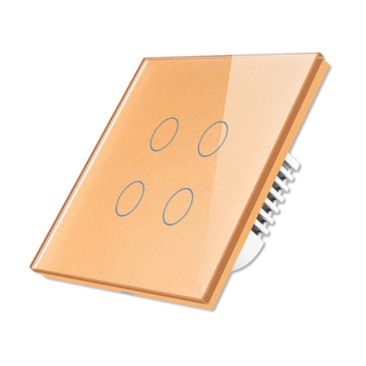 MCMP 0024 2 No Neutral Tuya Smartlife Smartswitch 4 gang gold