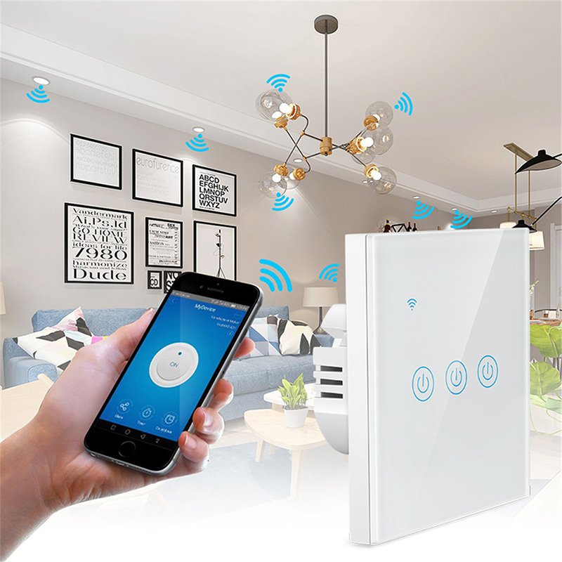 Smart Switch 3 Gang – B Series-Touch-Gold - Image 5