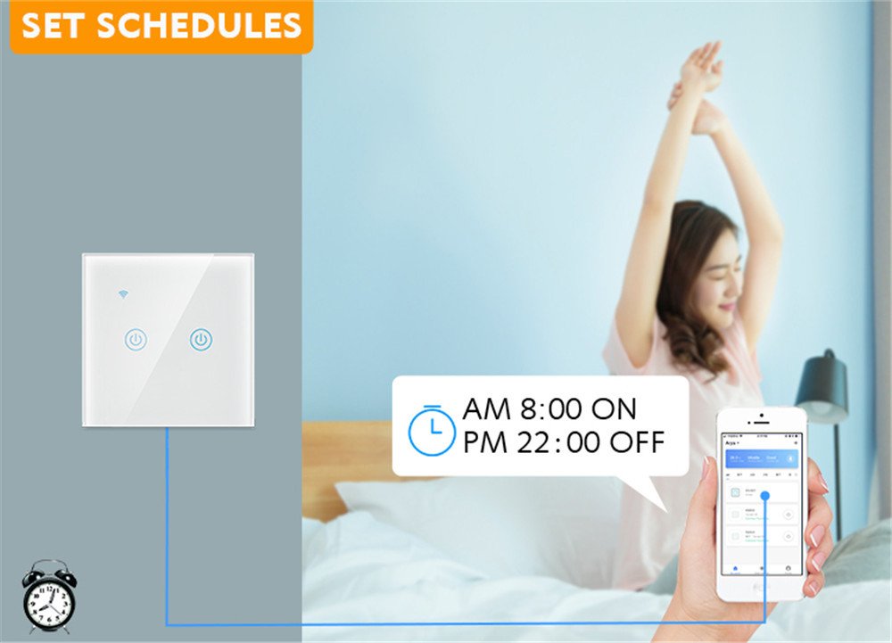Smart Switch 2 Gang – B Series-Touch-Gold - Image 3