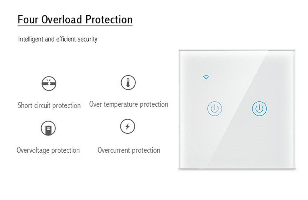 Smart Switch 2 Gang – B Series-Touch-Gold - Image 7