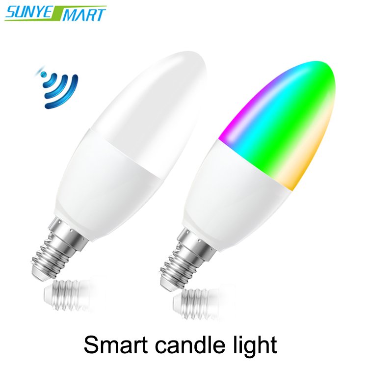 E14 WiFi Smart Candle Shape Bulb - RGBCCT - Image 2