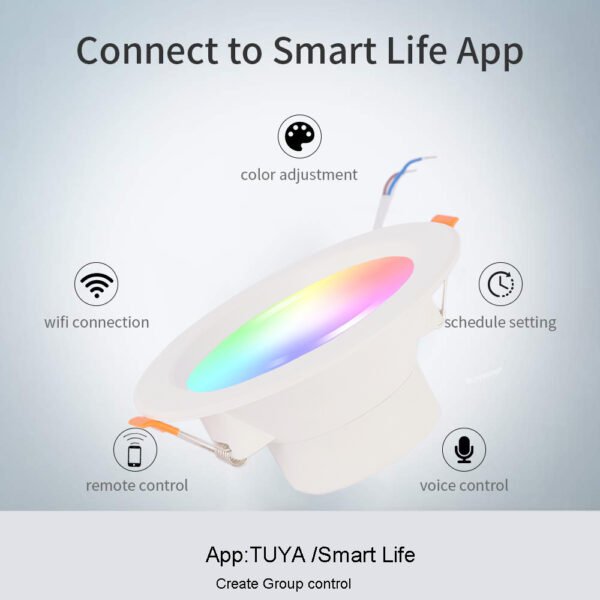 WiFi Smart Downlight - RGBCCT - 114mmx56mm - Image 2