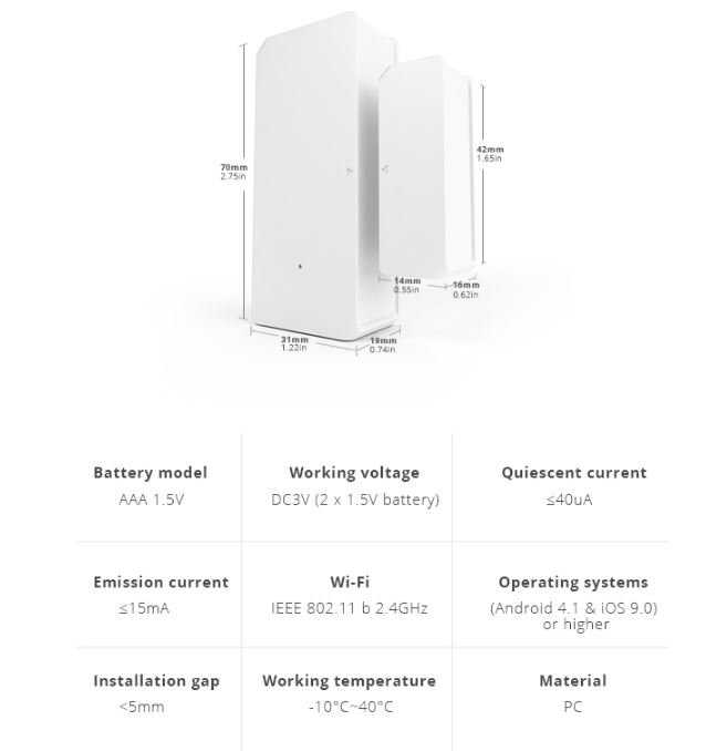 SONOFF DW2-Wi-Fi Door/Window Sensor - Image 6