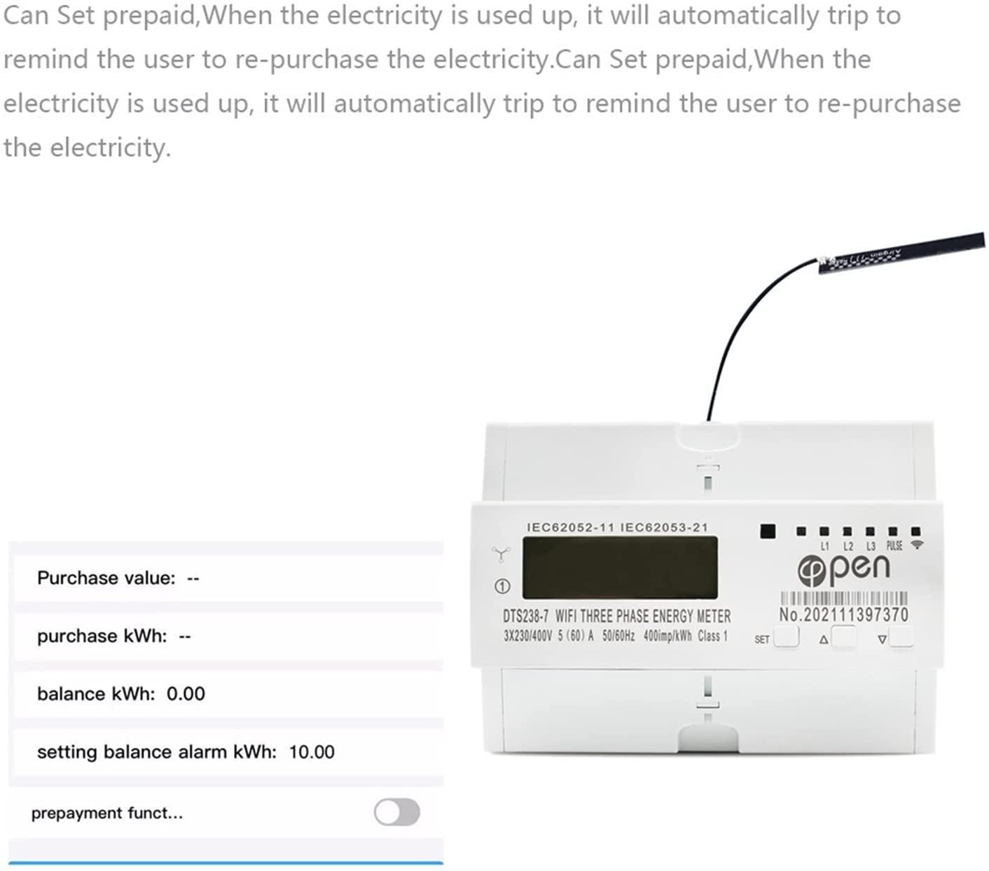 MCMP 0091 Smart 3 Phase Meter with prepaid option 2