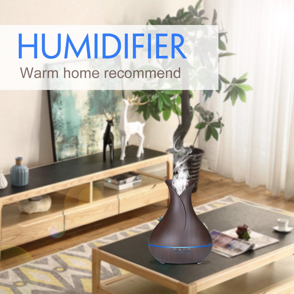 Smart WiFi Aroma Diffuser – Dark Wood Colour - Image 6