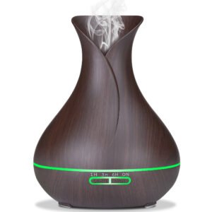 Smart WiFi Aroma Diffuser – Dark Wood Colour