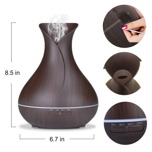 Smart WiFi Aroma Diffuser – Dark Wood Colour - Image 4