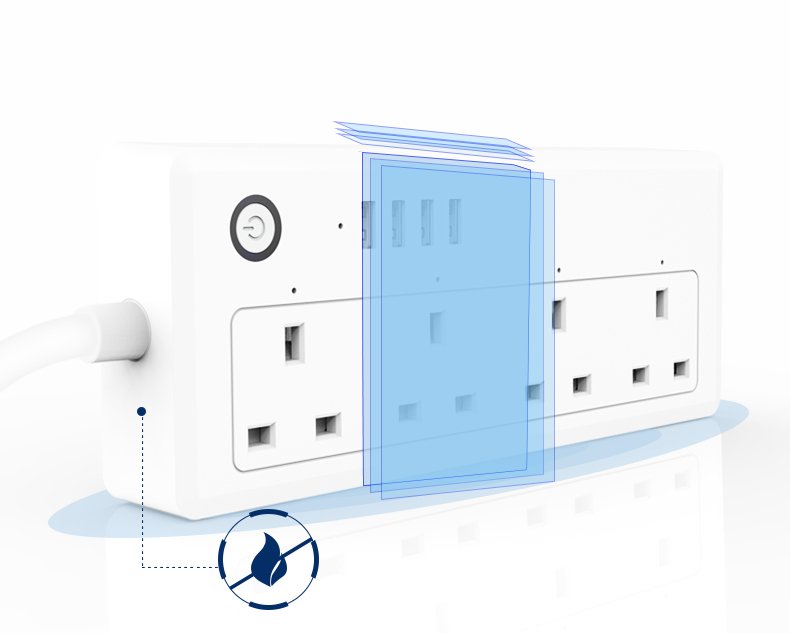 MCMP 0109 Tuya smart 4 socket strip with 4 usb a 5