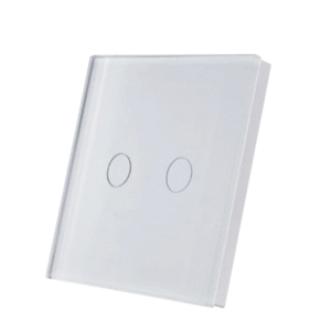 2-Gang Slim RF Wall Touch Switch – White