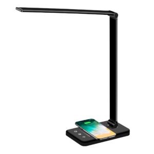 MCMP 0143 Led Desk Lamp Dimmable 5 White colour Temperature and inbuilt wireless charge for phone