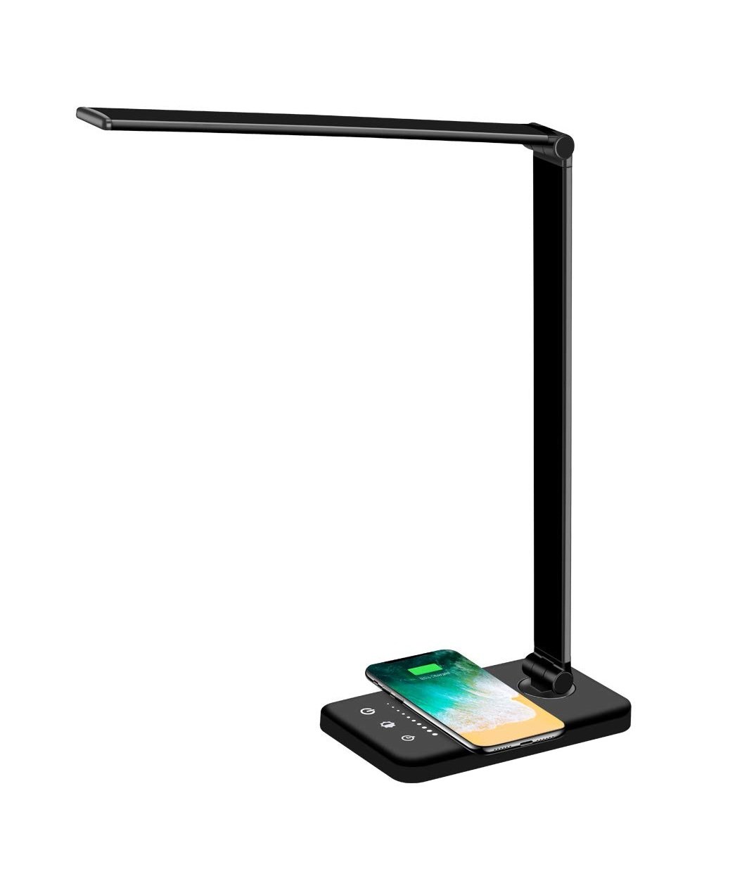 MCMP 0143 Led Desk Lamp Dimmable 5 White colour Temperature and inbuilt wireless charge for phone