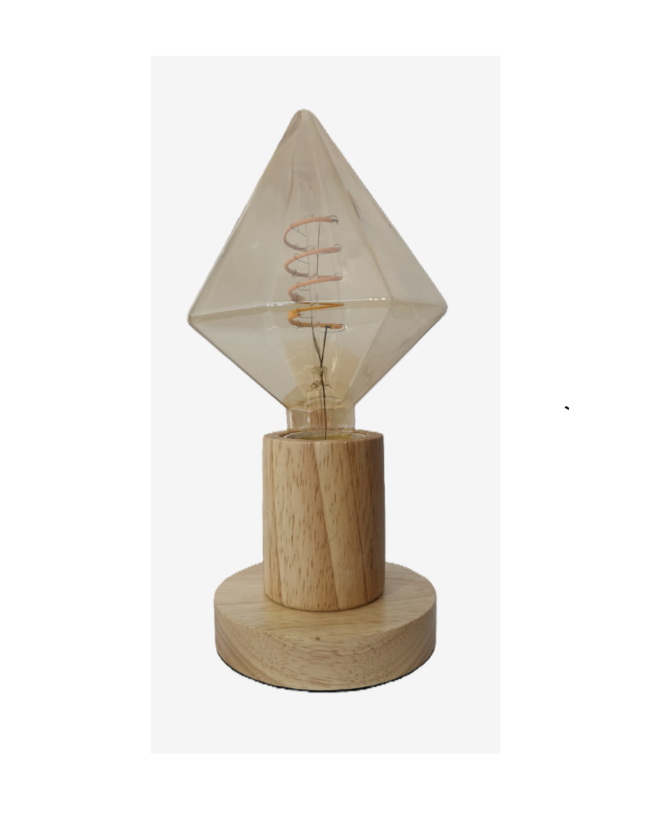 MCMP 0146 Wooden Desk Lamp Cylindrical Shape and round base 1 5