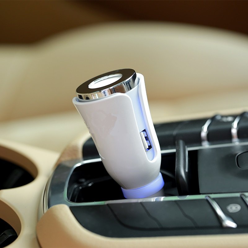 White Car Aroma Diffuser – USB & 12V - Image 2