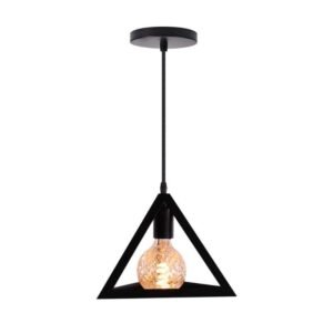 Nordic Black Steel 3D Pyramid Pendant Light