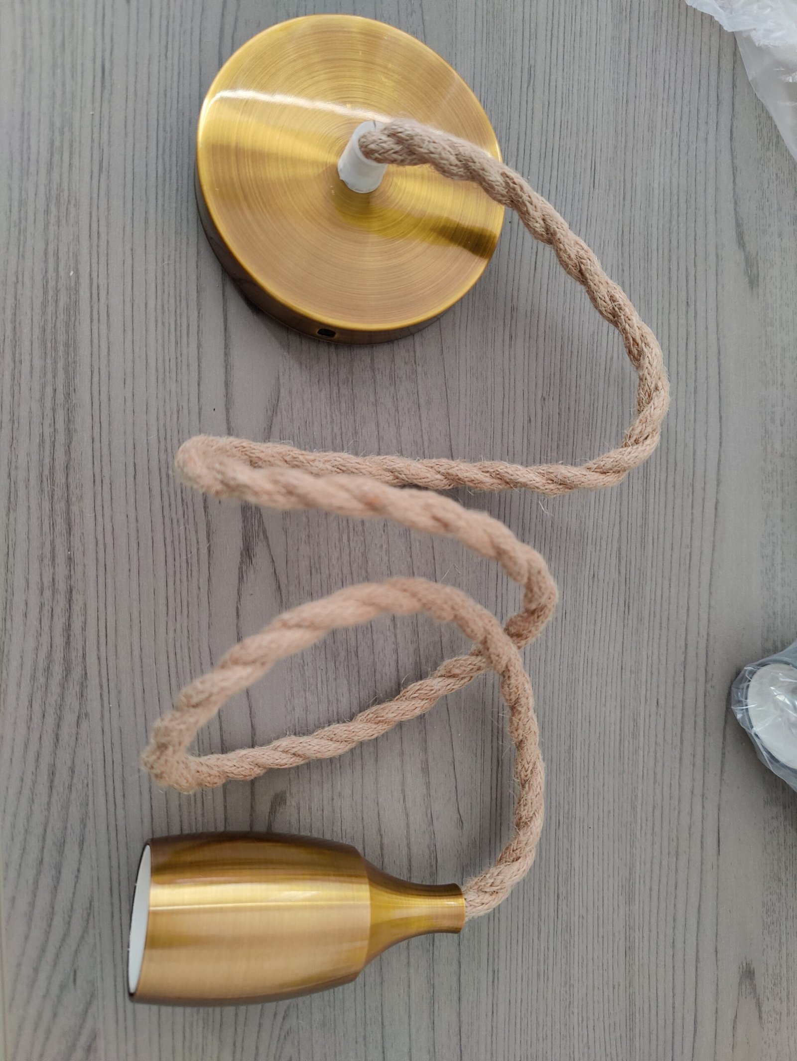 MCMP 0175 1 Nordic Bronze Pendant Light With Hemp Rope 5 scaled