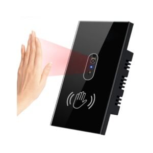 Infrared Touchless 1 Gang Black Light Switch