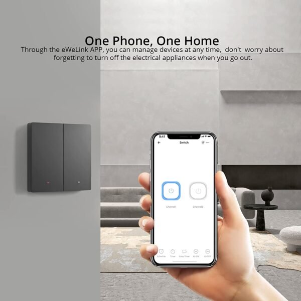 Sonoff  M5 WiFi 2 Gang Switch Dim Grey - Image 5