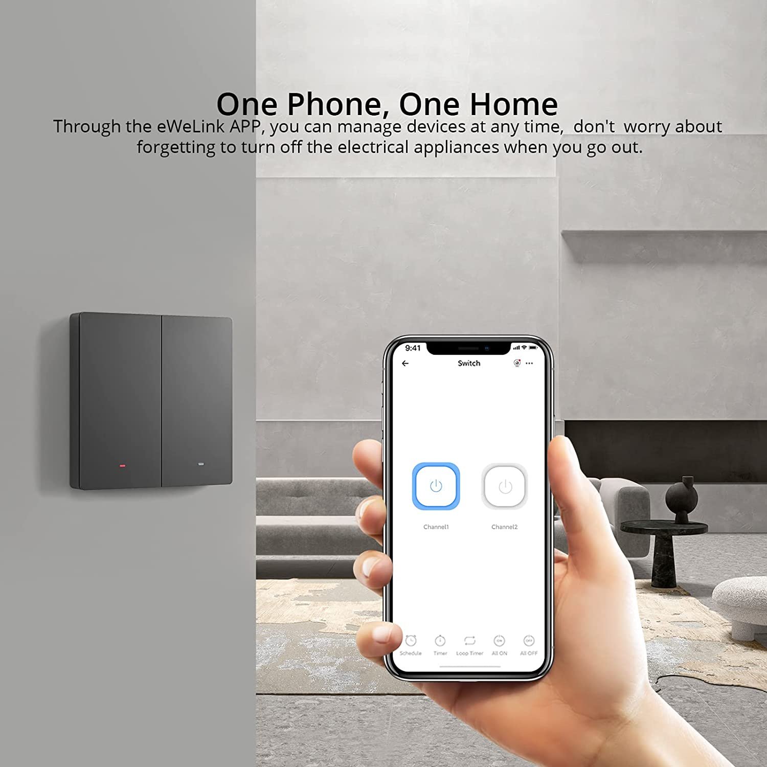 Sonoff  M5 WiFi 2 Gang Switch Dim Grey - Image 5