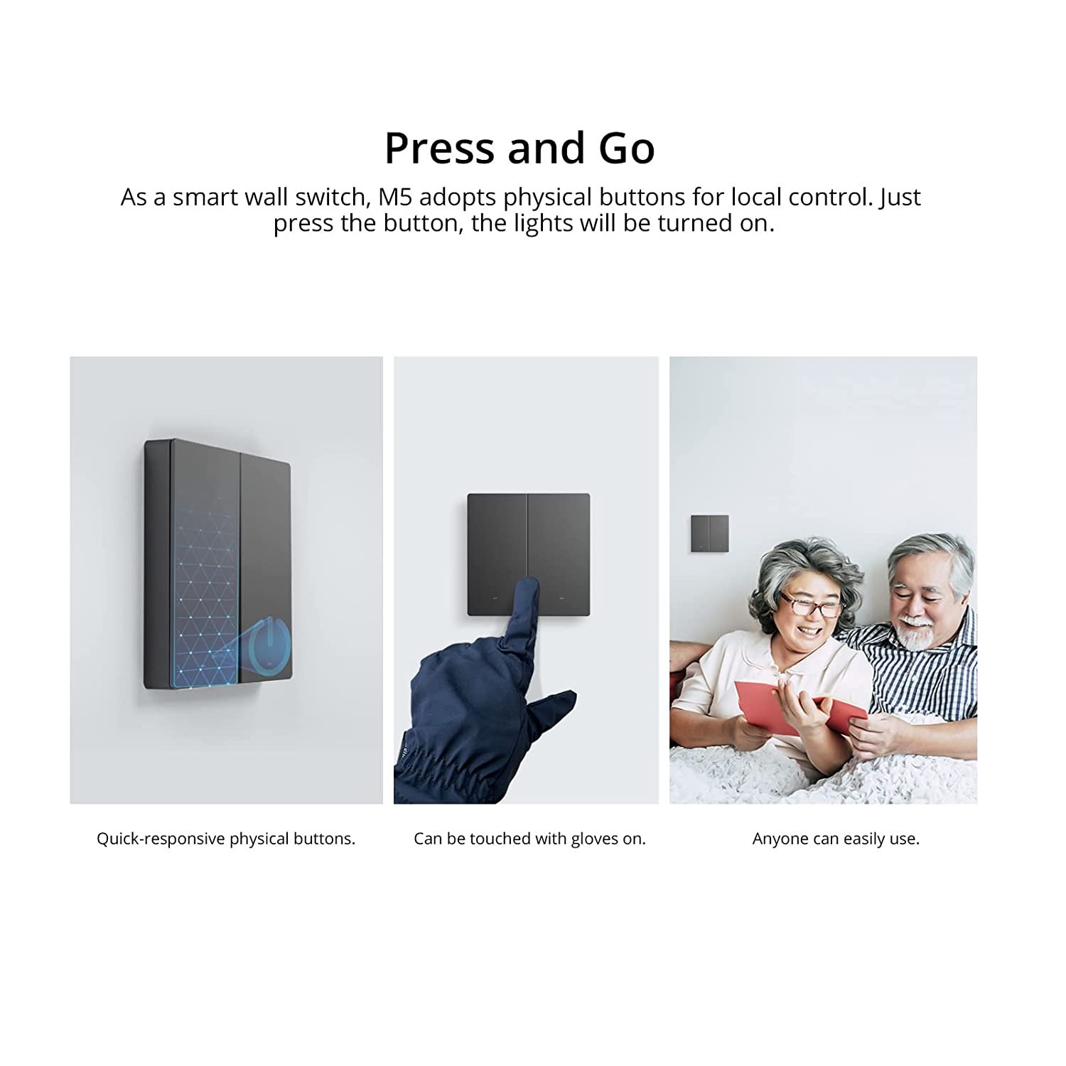 Sonoff  M5 WiFi 2 Gang Switch Dim Grey - Image 3