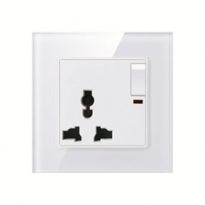 Single Universal In-Wall Socket White