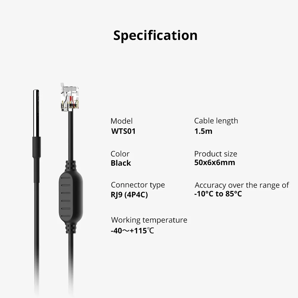 Sonoff WTS-01 RJ9 Temperature sensor TH Elite - Image 6