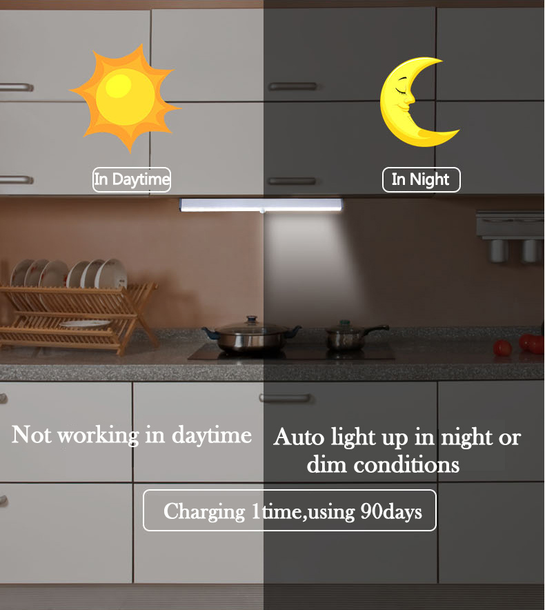 MCMP 0238 Warm White 18cm rechargeable led magnetic strip 2