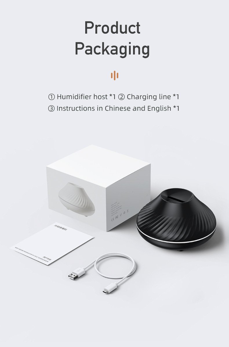 Smoke Effect Aroma Diffuser – Black 130ml - Image 11