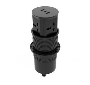 Black Popup Sockets x 4 with USB A and C