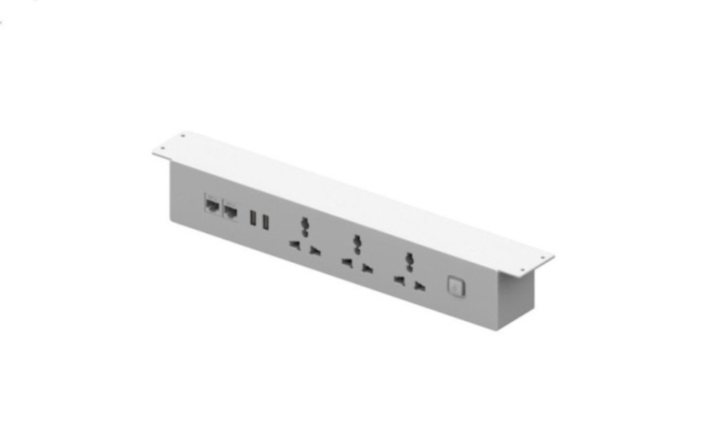 Hanging Under Mount Power Extension - White