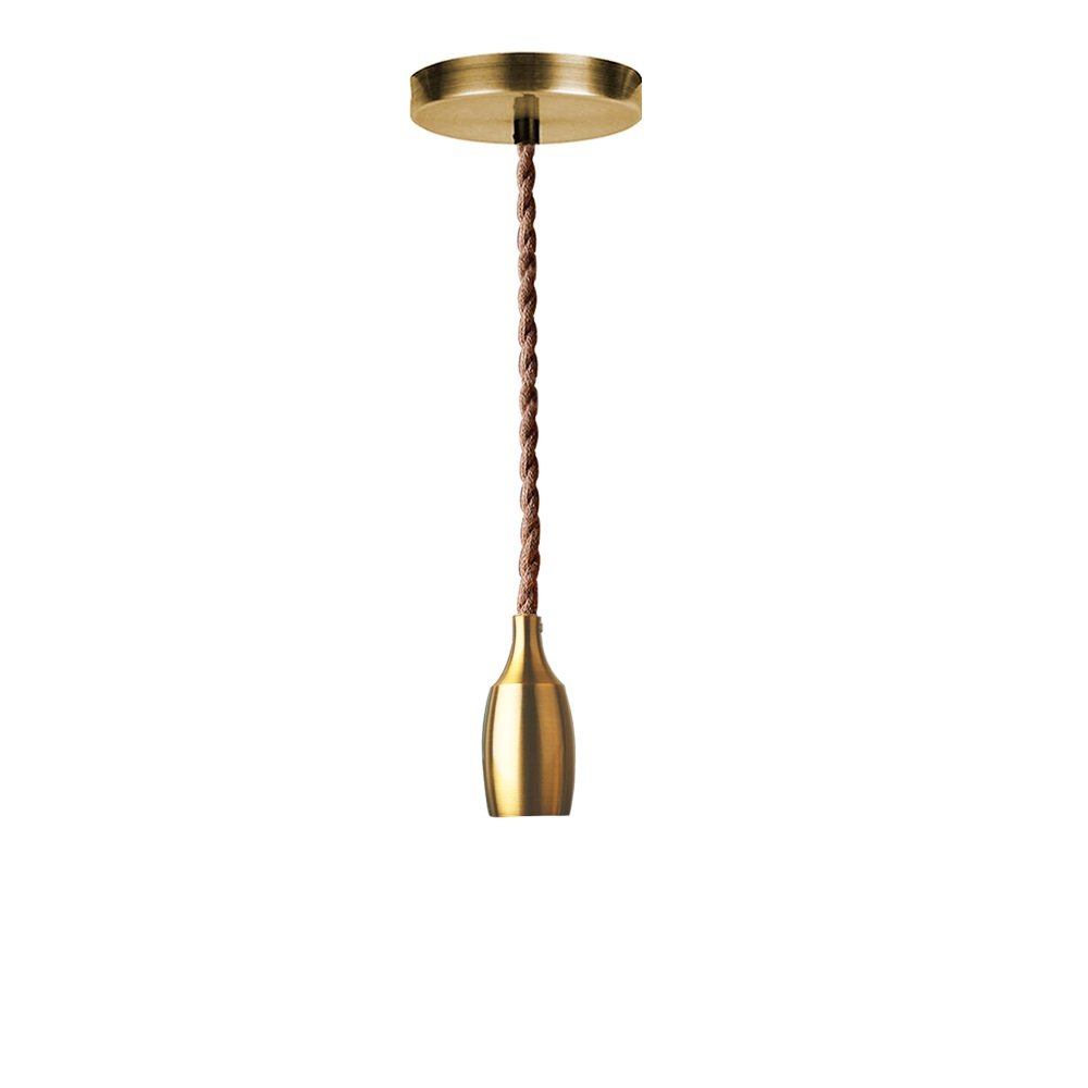 MCMP 015 2 Brass Nordic Hemp Pendant Light Fitting