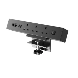 Office Desk Clamp-on Power Extension - Black