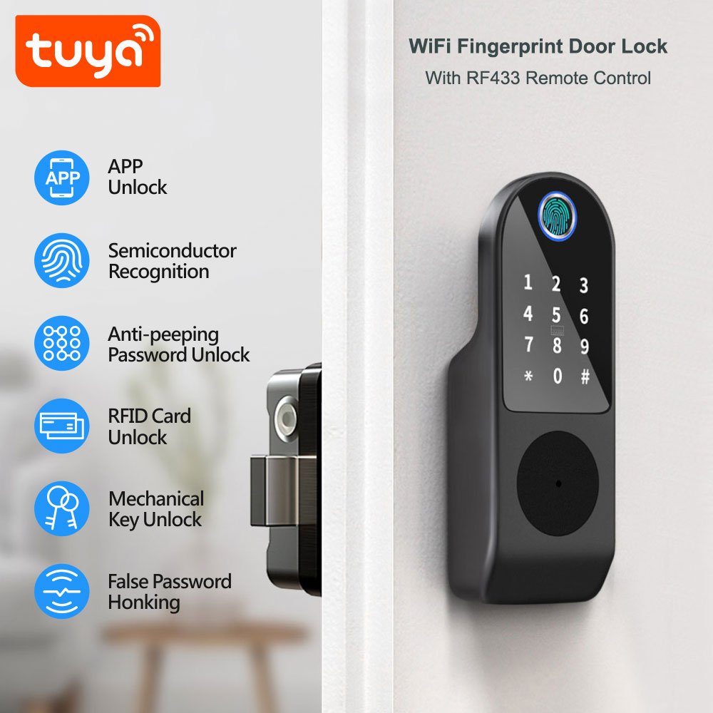 Tuya Smart Wifi Rim Door Lock - Image 6