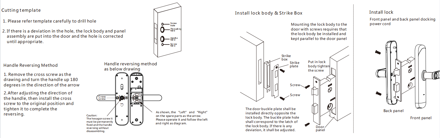 MCMP 0265 Tuya WiFi Smart Lock with 5050 mortise app fingerprint pin rfid unlock 5