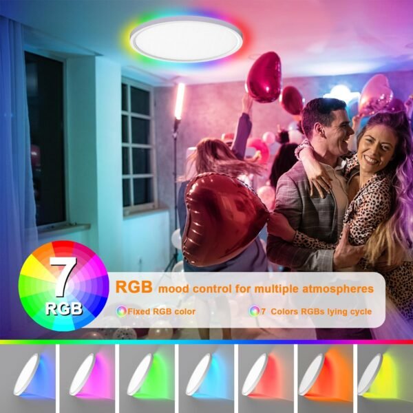 Tuya WiFi Ceiling Light CWW+RGB Backlight - Image 10