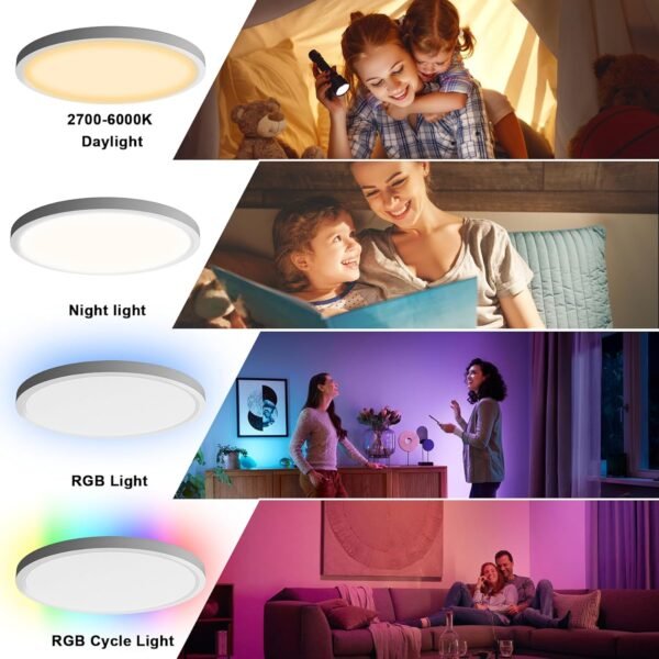 Tuya WiFi Ceiling Light CWW+RGB Backlight - Image 9