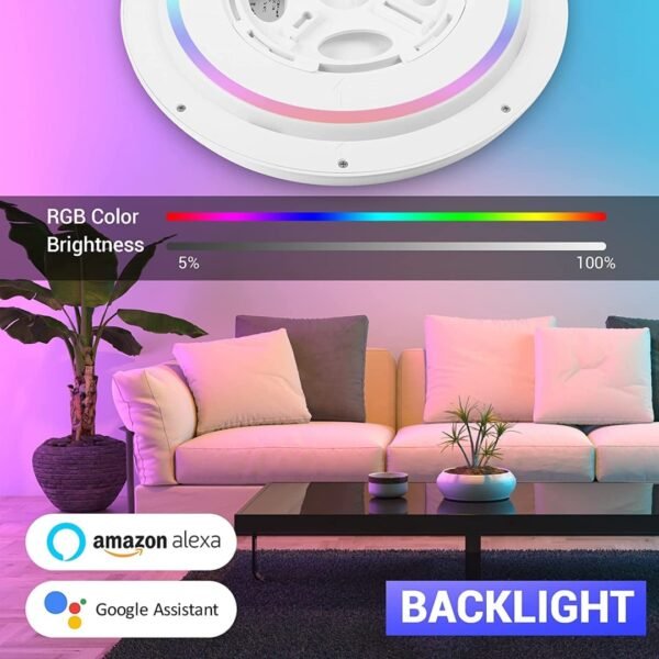 Tuya WiFi Ceiling Light CWW+RGB Backlight - Image 6