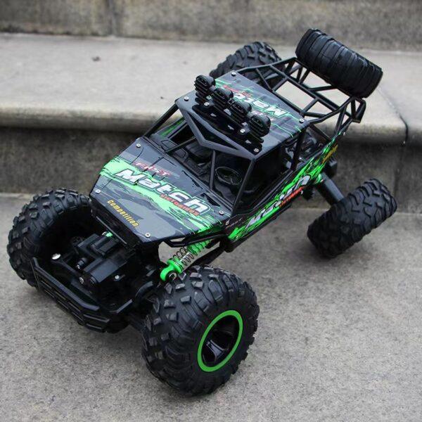 green remote controlled offroad car battery operated