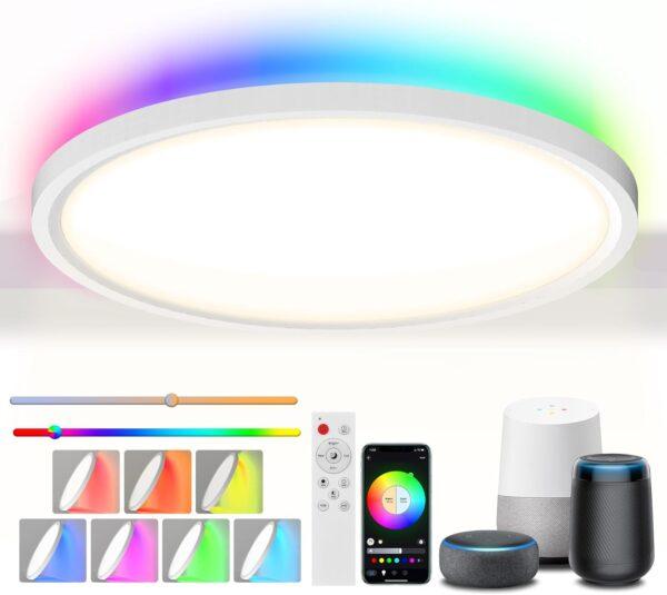 Tuya Smart downlight cool white + warm white and rgb backlight