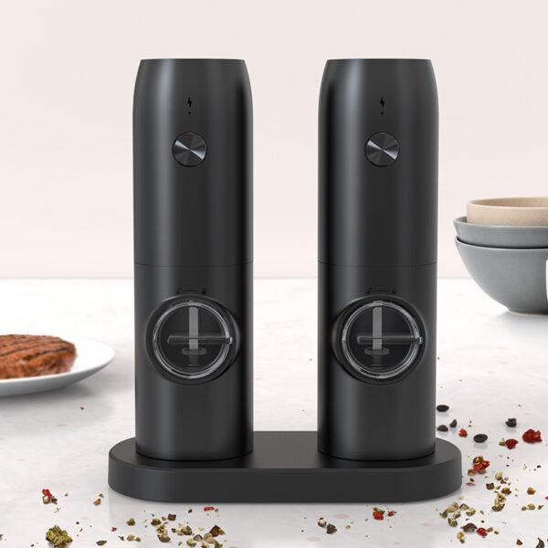 Twin rechargeable Salt and Pepper grinder by MCMP IMPORTS Malta