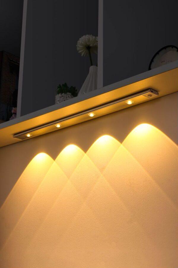 Under kitchen cabinet rechargeable led strip with beautiful hill effecta