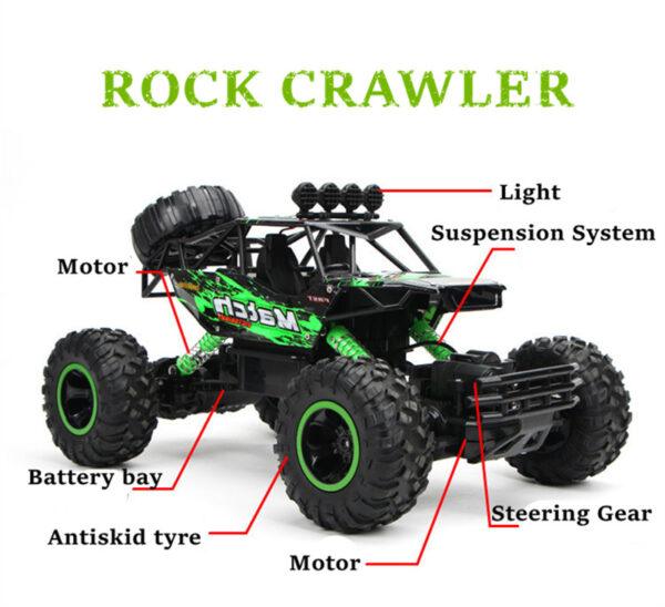 Remote controlled offroad car which is also a rock crawler