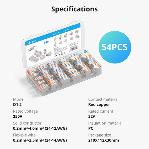 Sonoff Quick Wire Connectors 54pc Kit - Image 2