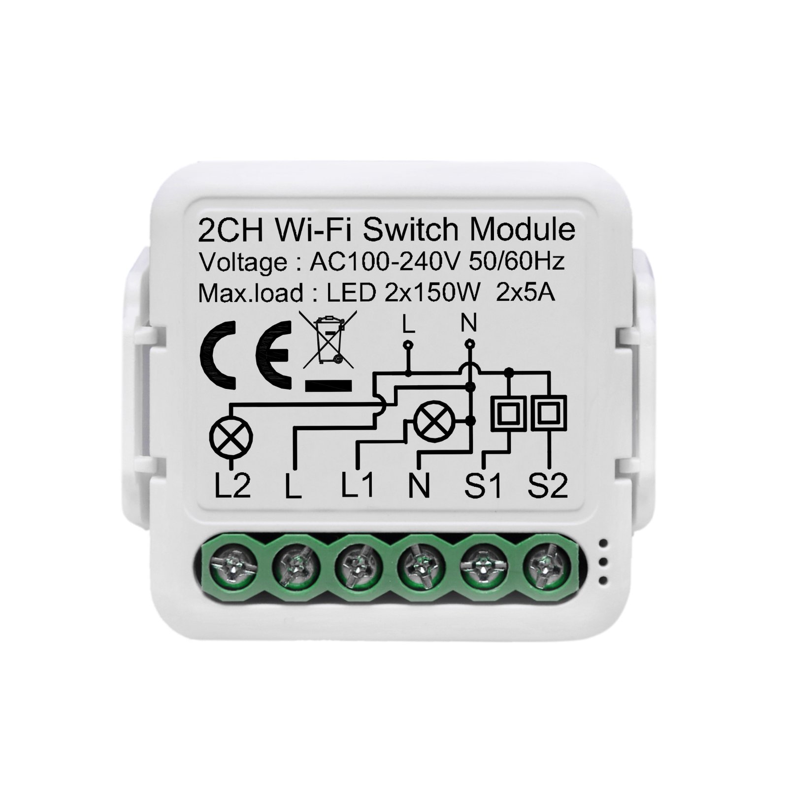 MCMP 0309 2 Channel AC Smart Module for conventional Switches 1