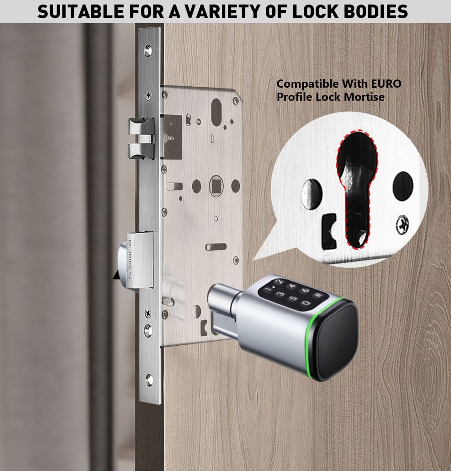 Tuya Smart Cylinder With Keypad - Black - Image 12