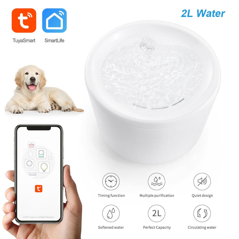 MCMP 0314 Tuya WiFi Smart Pet water Fountain with UV Sterilization and Filter 2