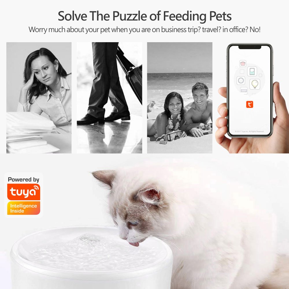 MCMP 0314 Tuya WiFi Smart Pet water Fountain with UV Sterilization and Filter 6