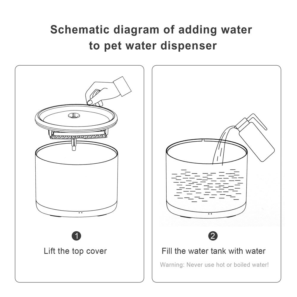 MCMP 0314 Tuya WiFi Smart Pet water Fountain with UV Sterilization and Filter 8